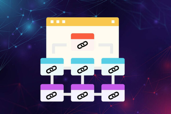 Visualisierung der Backlink-Struktur und Linkaufbau Diagramm zeigt Struktur von Backlinks im Netzwerk